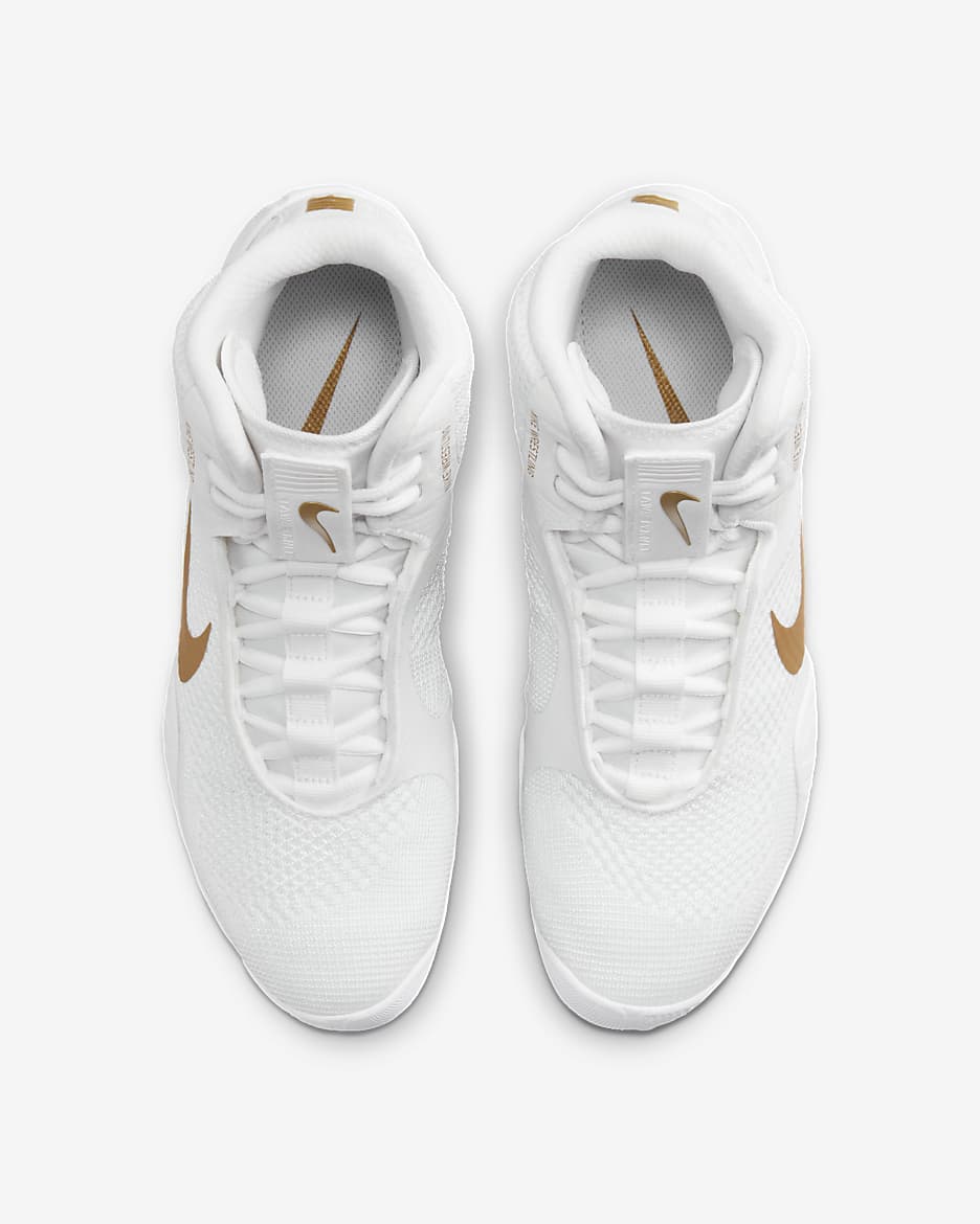 Nike white and gold wrestling shoes online